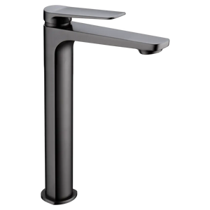 Black Gun Metal Tall Sink Mixer Faucet Contemporary Design, main product view