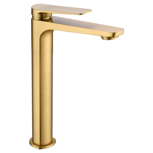 Napoles Brushed Gold Tall Sink Mixer Faucet, main product view
