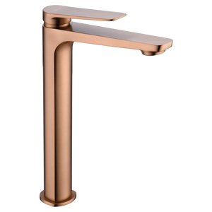 Naples Tall Sink Mixer Brushed Rose Gold Single Lever, main product view