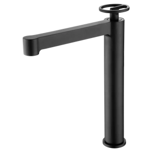 Matte Black Single Lever Basin Mixer Faucet, main product view