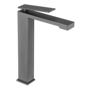 Pisa Black Gun Metal High Arc Bathroom Faucet, main product view