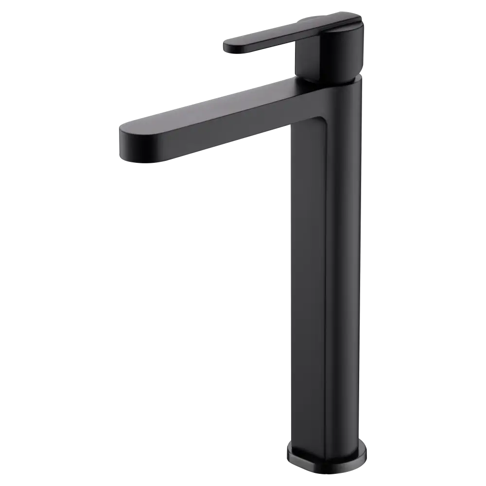 Matte Black Single Lever Basin Faucet Roma Series