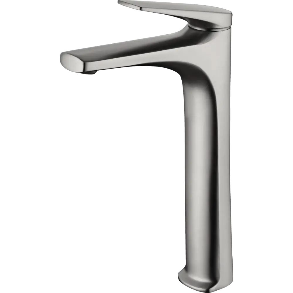 Delos tall stainless steel basin mixer faucet with single handle design