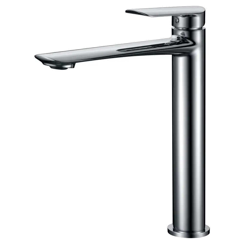 Chrome single-handle basin mixer faucet Ural Series for bathroom sink