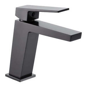 Black Gun Metal Single Handle Bathroom Faucet Modern Design, main product view