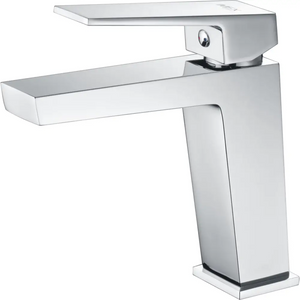 Chrome Single Lever Sink Faucet Modern Minimalist Design, main product view