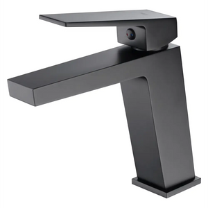 Matte Black Single Lever Sink Faucet Modern Design, main product view