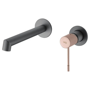 Champagne Gray Recessed Sink Mixer Single Lever Faucet, main product view