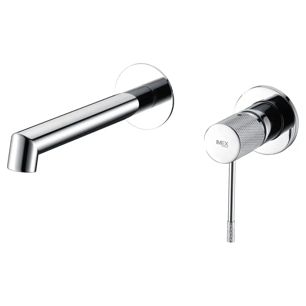 Chrome single lever sink faucet with built-in design for modern bathroom