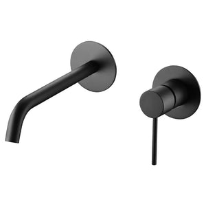 Matte Black Single Handle Sink Faucet Modern Design, main product view