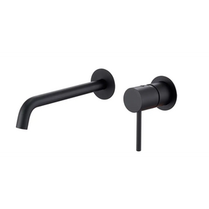Matte Black Single Lever Sink Faucet Modern Bathroom, main product view