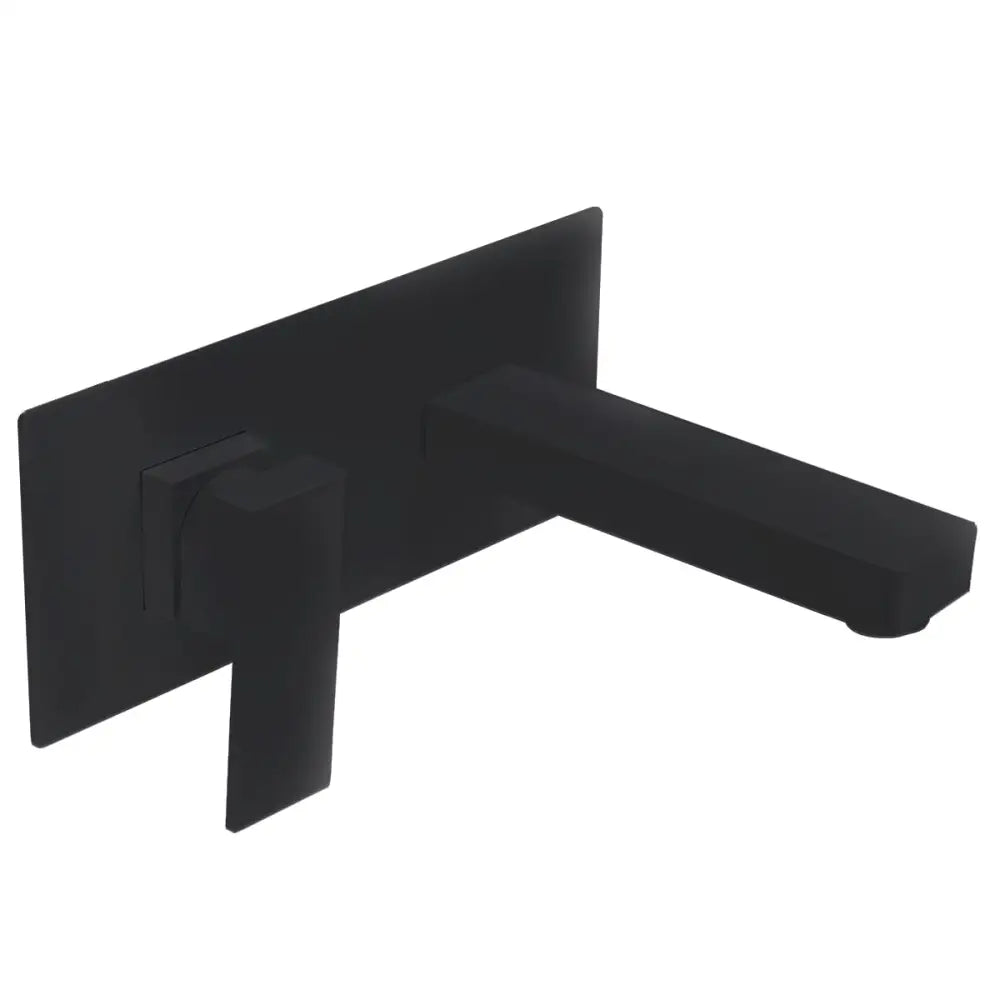 Matte black single lever basin mixer faucet with modern minimalist design