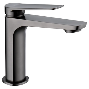 Black Gun Metal Single Lever Bathroom Sink Faucet, main product view