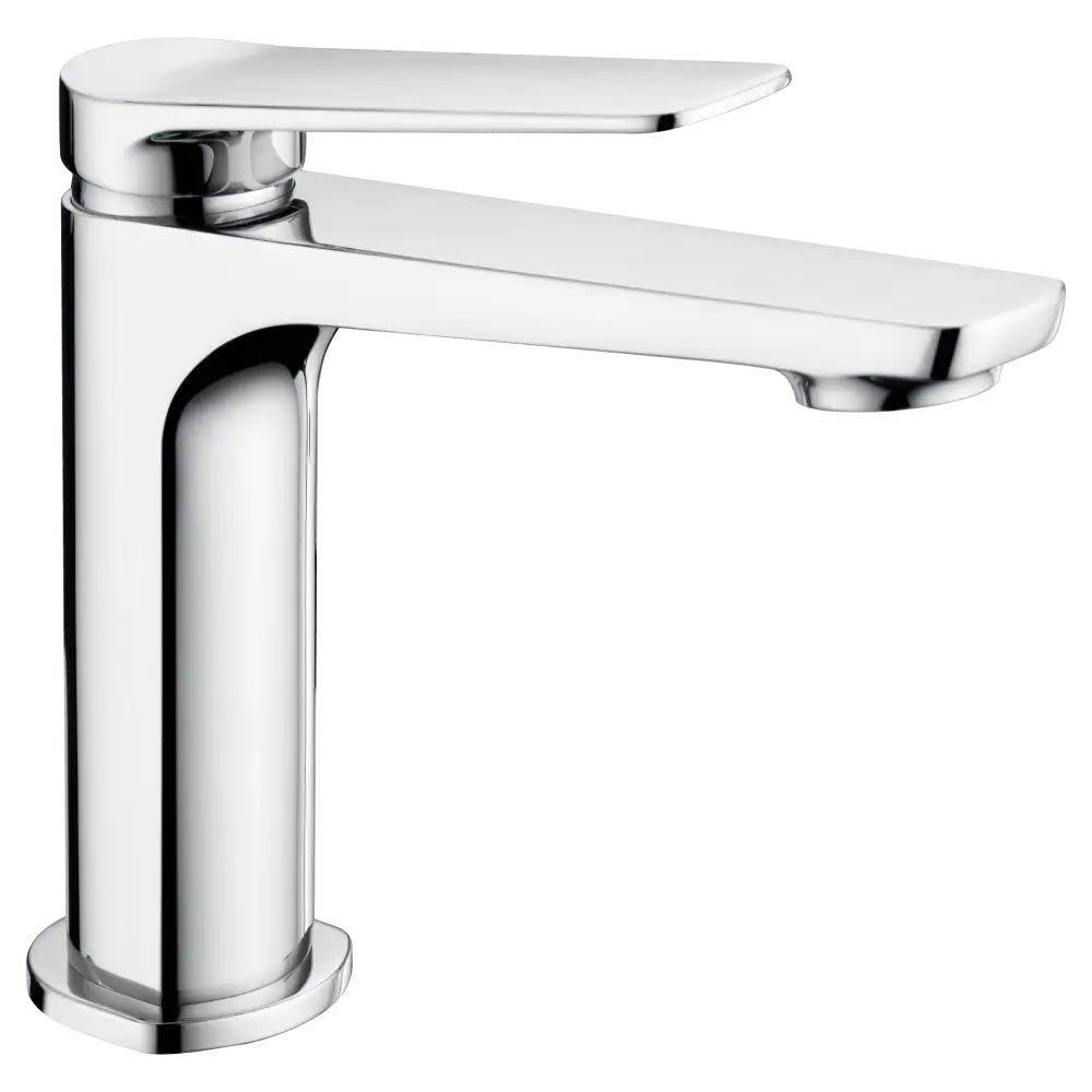 Napoles chrome single handle bathroom sink faucet with sleek monomando design