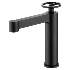 Matte Black Single Lever Basin Mixer Faucet, main product view