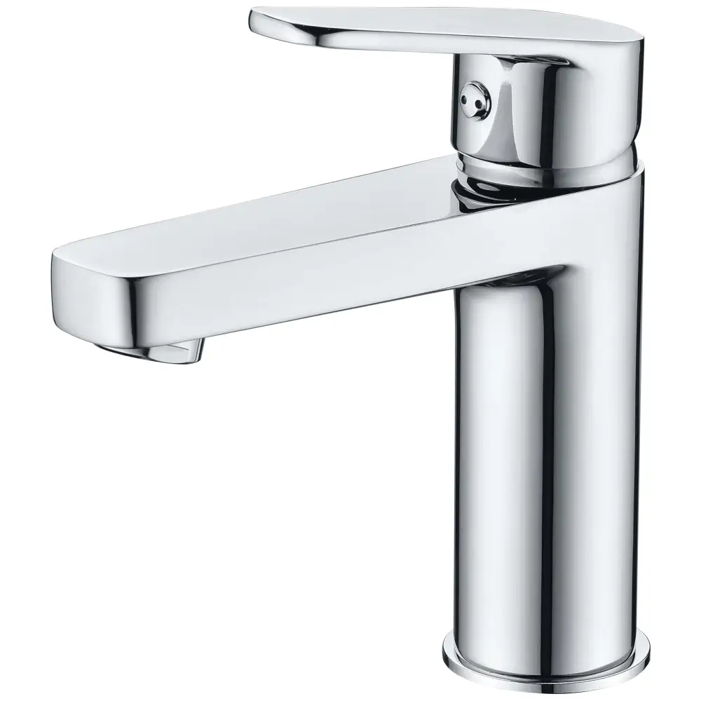 Chrome single-lever basin mixer faucet with sleek modern design for lavabo