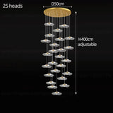 Nordic Circular Modern Chandelier Pendant Lamp - 25 heads / Warm Light - Ceiling Light