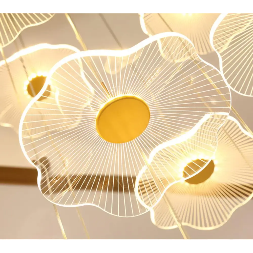 Nordic Circular Modern Chandelier Pendant Lamp - 3 heads / Warm Light - Ceiling Light