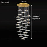 Nordic Circular Modern Chandelier Pendant Lamp - 30 heads / Warm Light - Ceiling Light