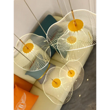 Nordic Circular Modern Chandelier Pendant Lamp - 6 heads / Warm Light - Ceiling Light