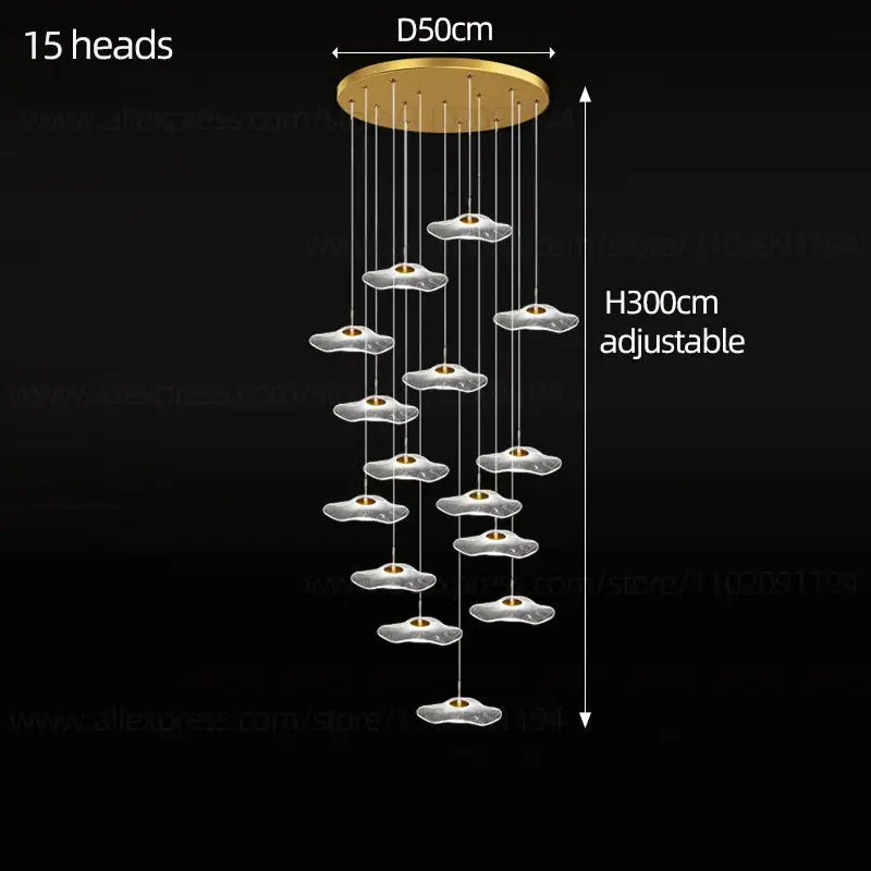 Nordic Circular Modern Chandelier Pendant Lamp - view 19