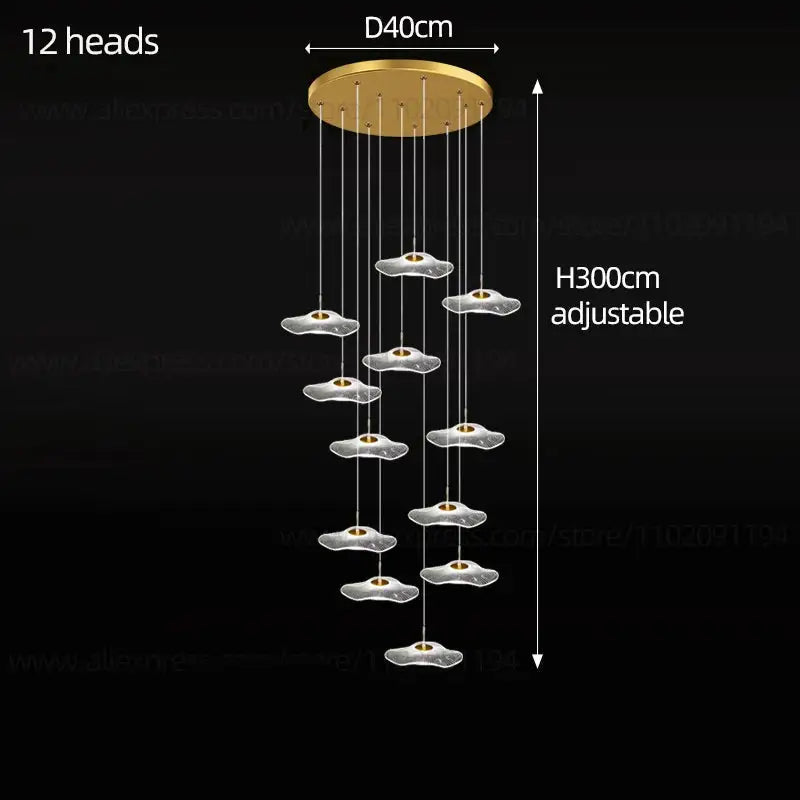 Nordic Circular Modern Chandelier Pendant Lamp - Ceiling Light