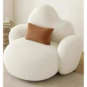 Nordic Cloud Shaped Compressed Modern Sofa - Suede - 1 Seat - Compressed Sofa