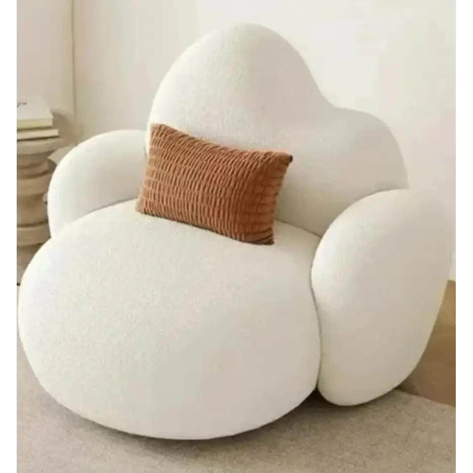 Nordic Cloud Shaped Compressed Modern Sofa - Suede - 1 Seat - Compressed Sofa