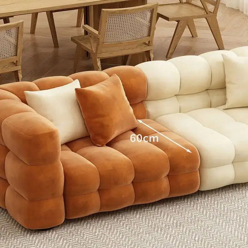 Nordic Cream Style Small Sectional Sofa for Living Room - Sofa