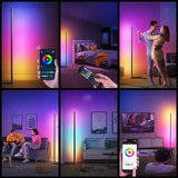 Nordic Dimmable RGB Corner Floor Lamp with Smart App - Floor Lamp