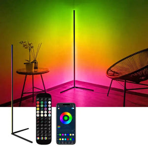 Nordic Dimmable RGB Corner Floor Lamp with Smart App - Floor Lamp