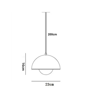 Nordic Flower Semicircular Hanging Pendant Lamp - Ceiling Lamp