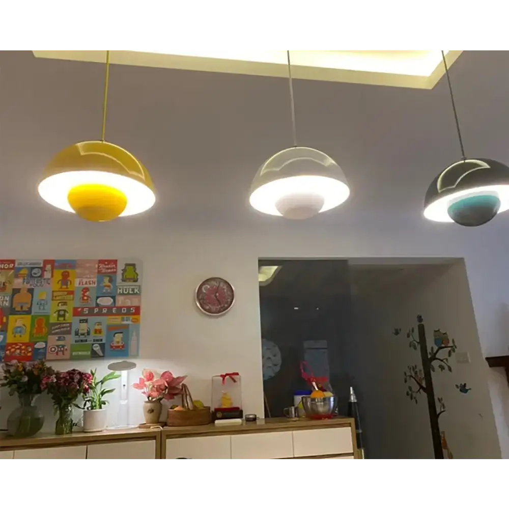 Nordic Flower Semicircular Hanging Pendant Lamp - Ceiling Lamp