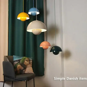 Nordic Flower Semicircular Hanging Pendant Lamp - Ceiling Lamp