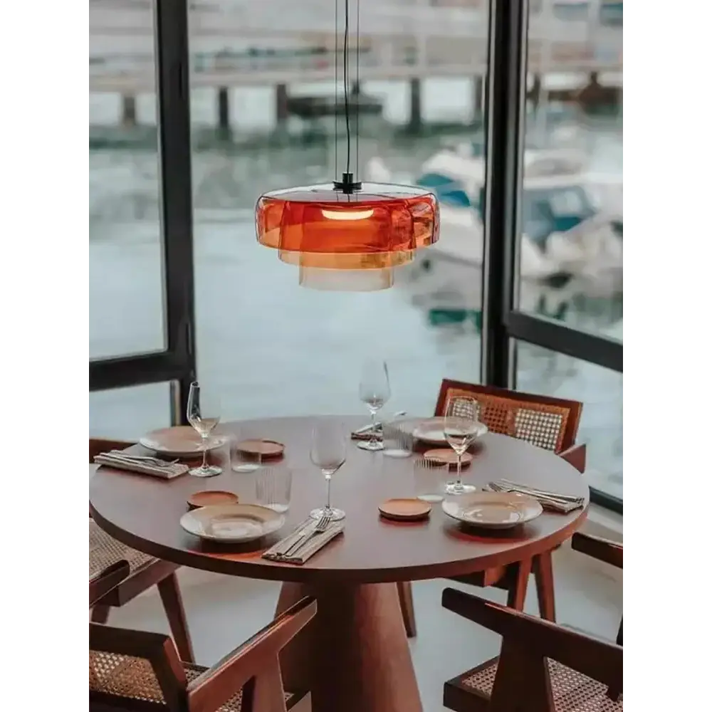 Nordic Glass LED Pendant Light Fixture with Touch Control - view 8