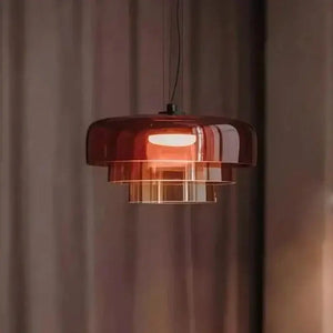 Nordic Glass LED Pendant Light Fixture with Touch Control