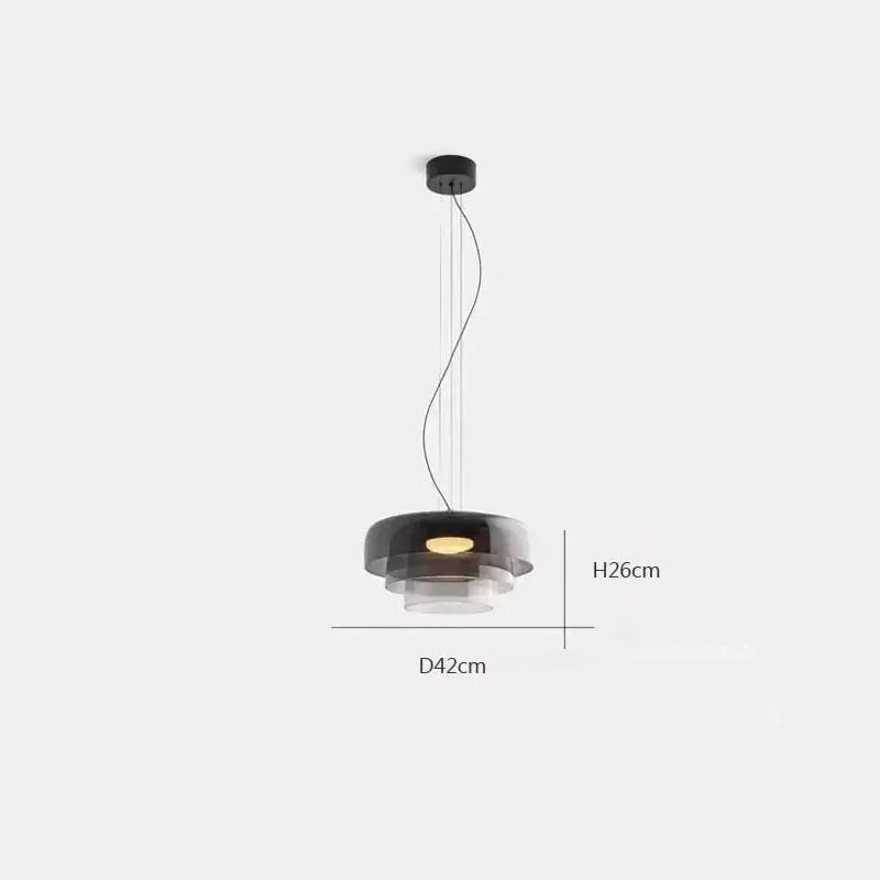 Nordic Glass LED Pendant Light Fixture with Touch Control - view 25