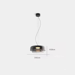 Nordic Glass LED Pendant Light Fixture with Touch Control - view 18
