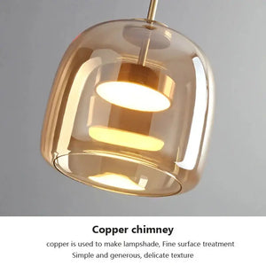 Nordic Glass Smoke Hanging Modern Pendant Lamp - Ceiling Lamp