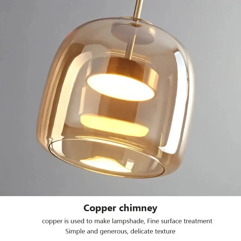 Nordic Glass Smoke Hanging Modern Pendant Lamp - Ceiling Lamp
