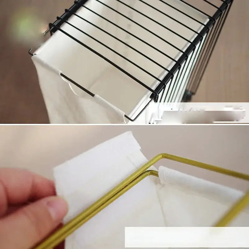 Nordic Iron Simple Storage Basket With Wheels - view 4