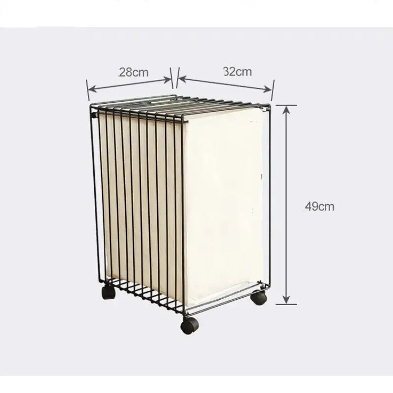 Nordic Iron Simple Storage Basket With Wheels - view 6