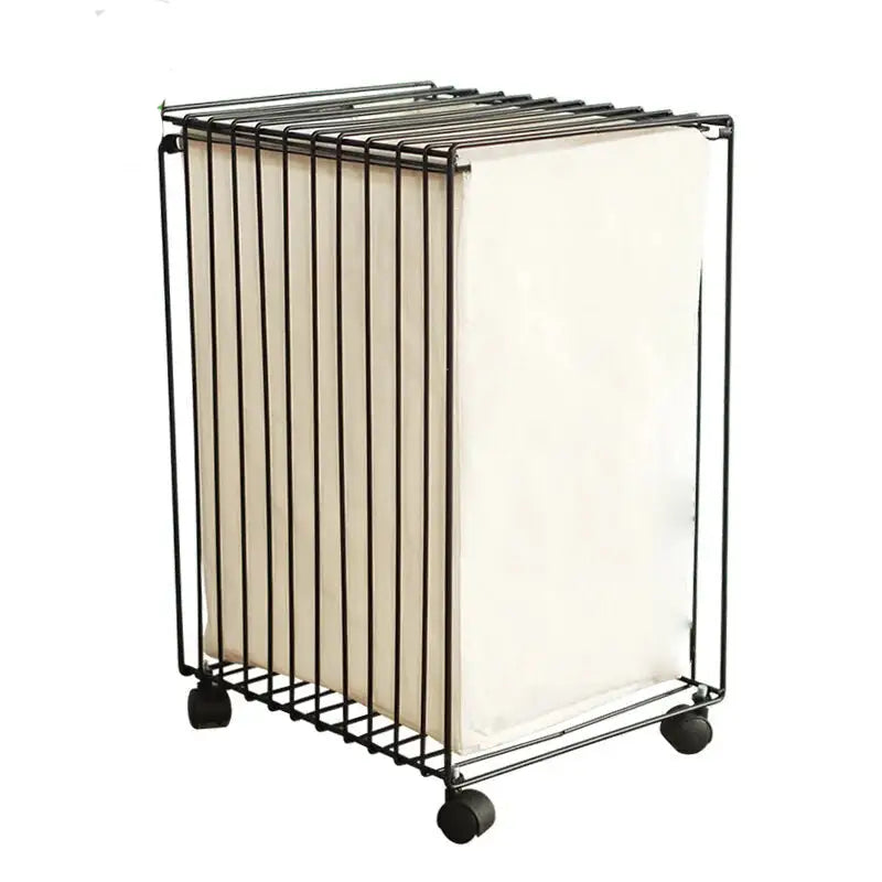 Nordic Iron Simple Storage Basket With Wheels - view 5