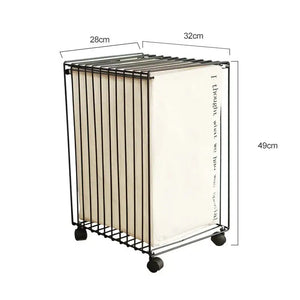Nordic Iron Simple Storage Basket With Wheels - view 8
