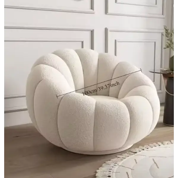 Nordic Lazy Pumpkin Cloud Sofa Chair - Beige - 100 cm - Sofa