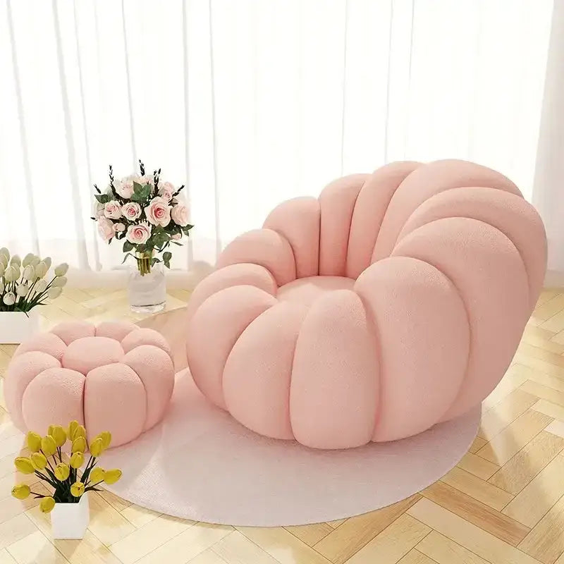 Nordic Lazy Pumpkin Cloud Sofa Chair - Pink - 80 cm - Sofa