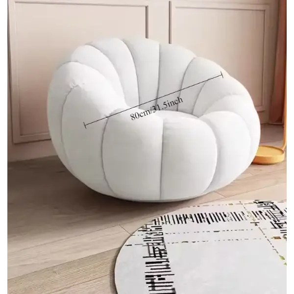 Nordic Lazy Pumpkin Cloud Sofa Chair - White - 80 cm - Sofa