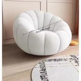 Nordic Lazy Pumpkin Cloud Sofa Chair - White - 80 cm - Sofa