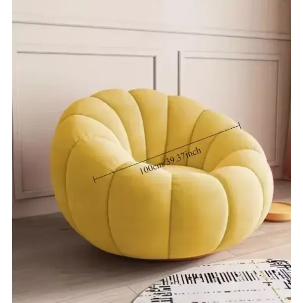 Nordic Lazy Pumpkin Cloud Sofa Chair - Yellow - 100 cm - Sofa