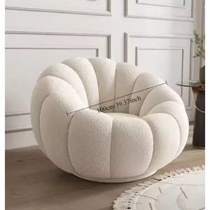 Nordic Lazy Pumpkin Cloud Sofa Chair - Beige - 100 cm - Sofa